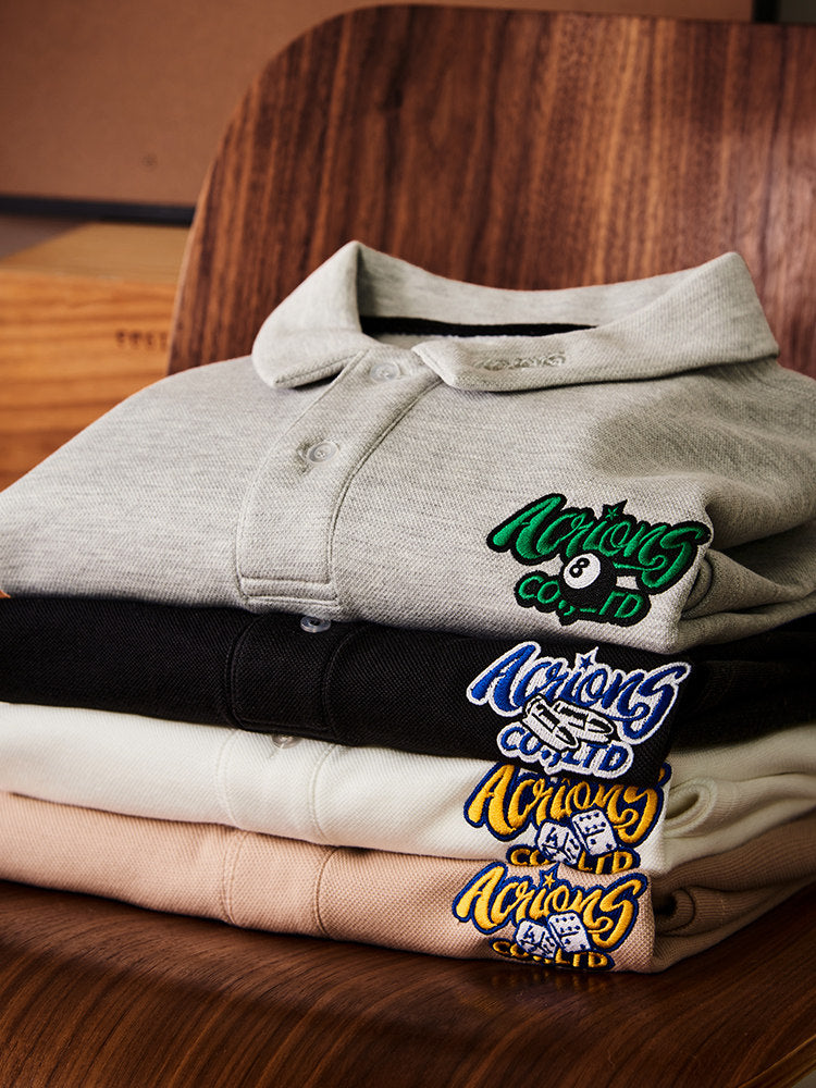 Actions Polo T-shirt - Black