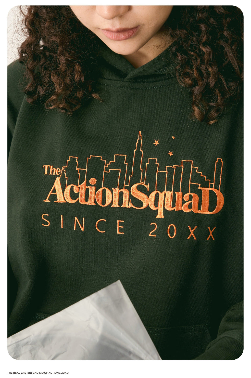 ActionSquaD Embroidery Hoodies - Deep Green