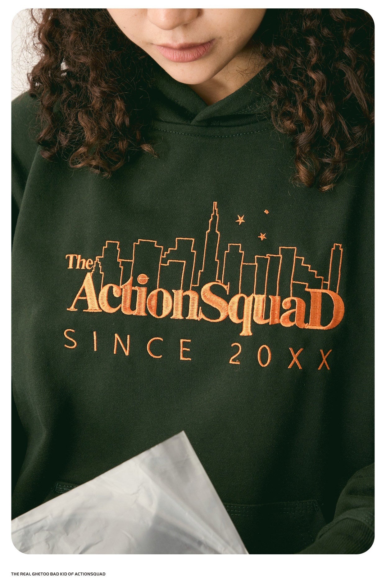 ActionSquaD Embroidery Hoodies - Deep Green