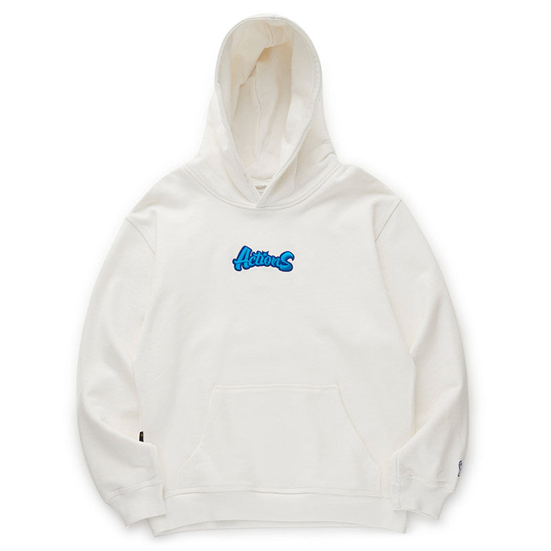 Actions Embroidery Hoodies - White